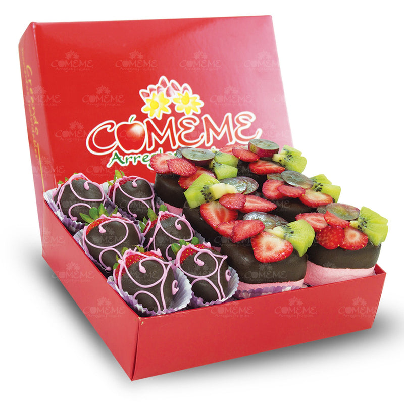 Cajas Frutales - Fresas y Bombones - Caja Comeme - Comeme