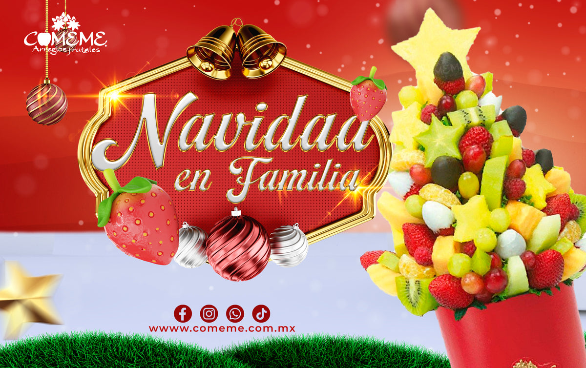 Celebra la Magia de la Navidad con Cómeme Arreglos Frutales 🎄🍓✨